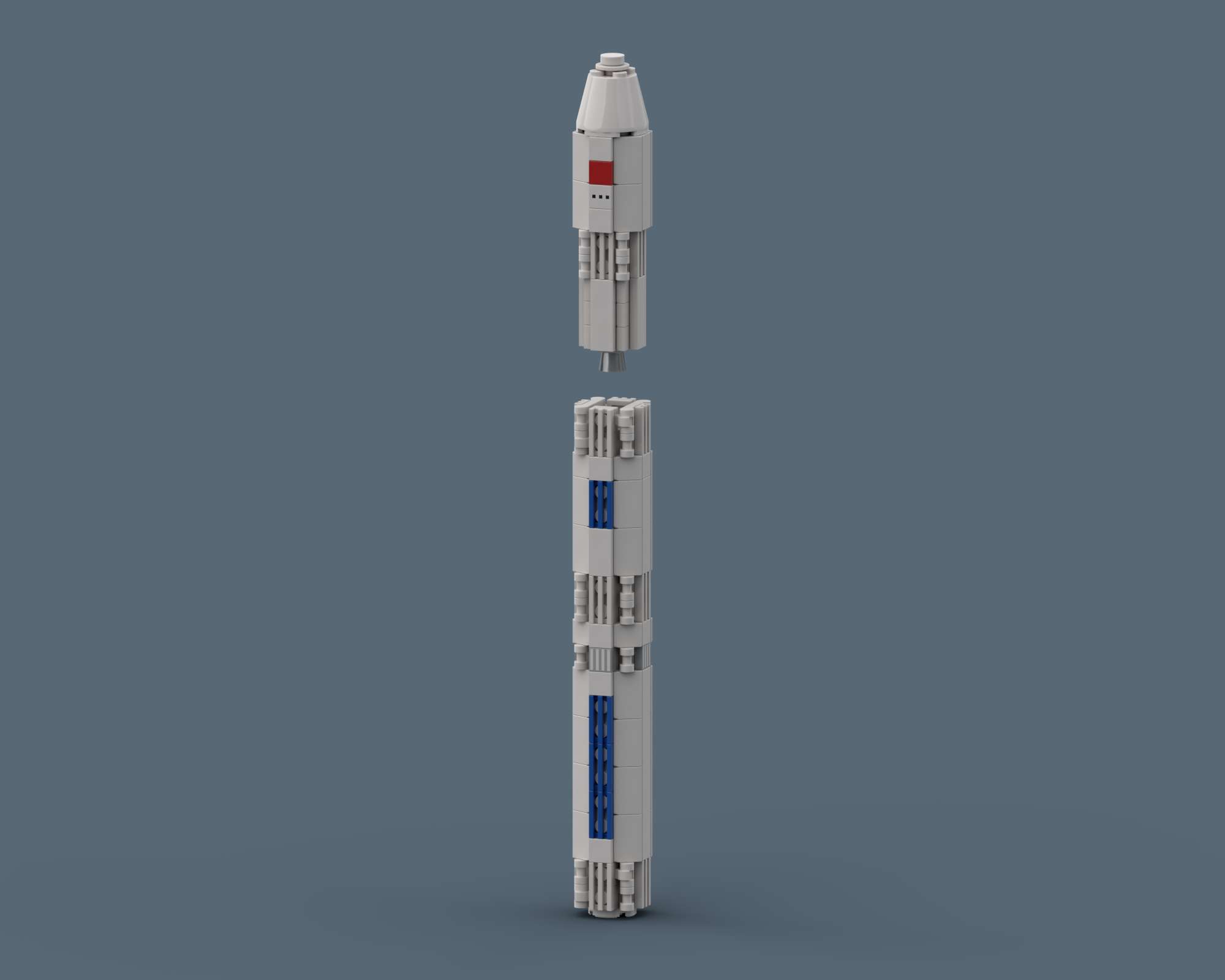 Kinetica-1 - LEGO rocket Spaceflight MOC built from 227 Bricks, made by SkySaac