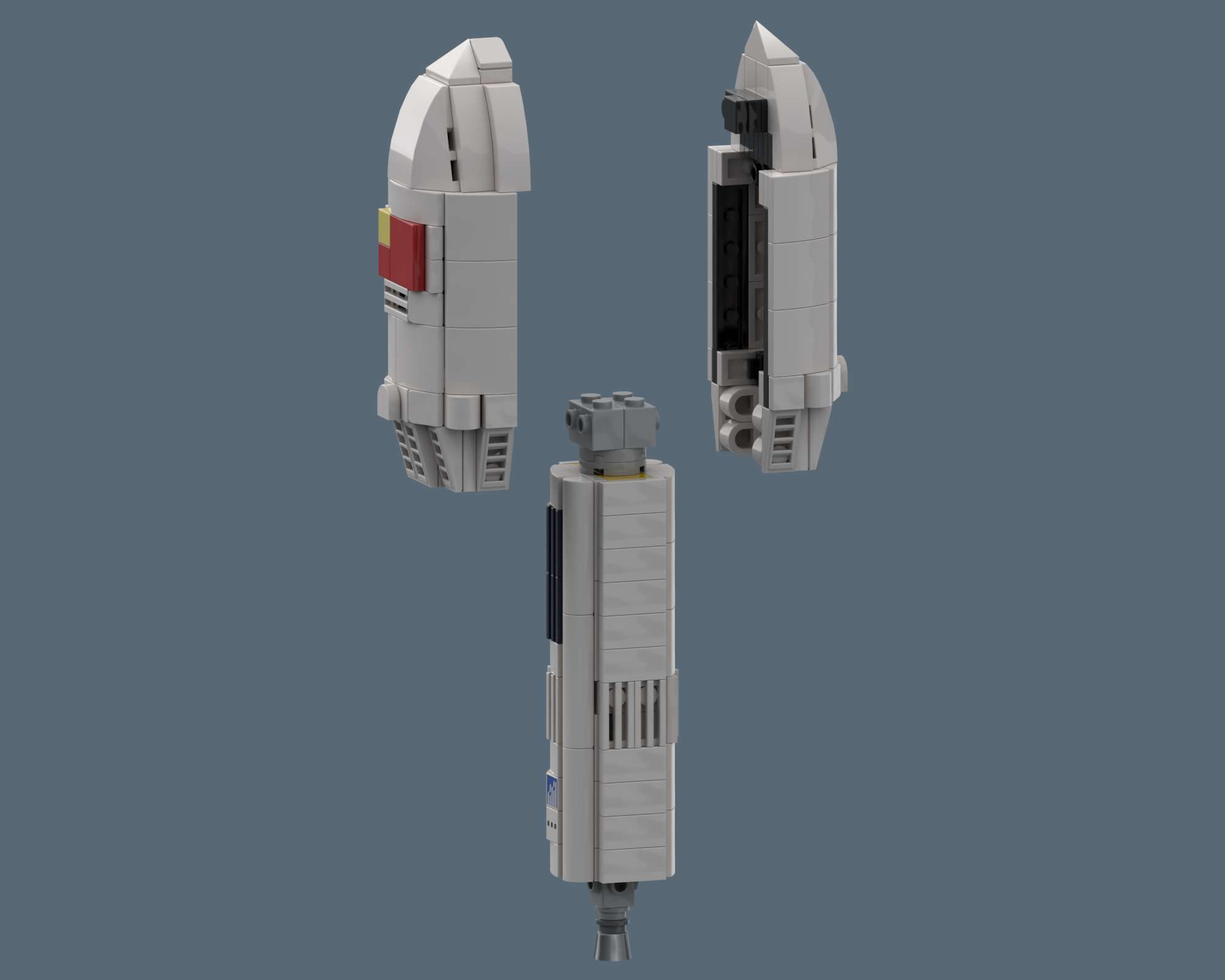 Kinetica-2 - LEGO rocket Spaceflight MOC built from 1043 Bricks, made by SkySaac