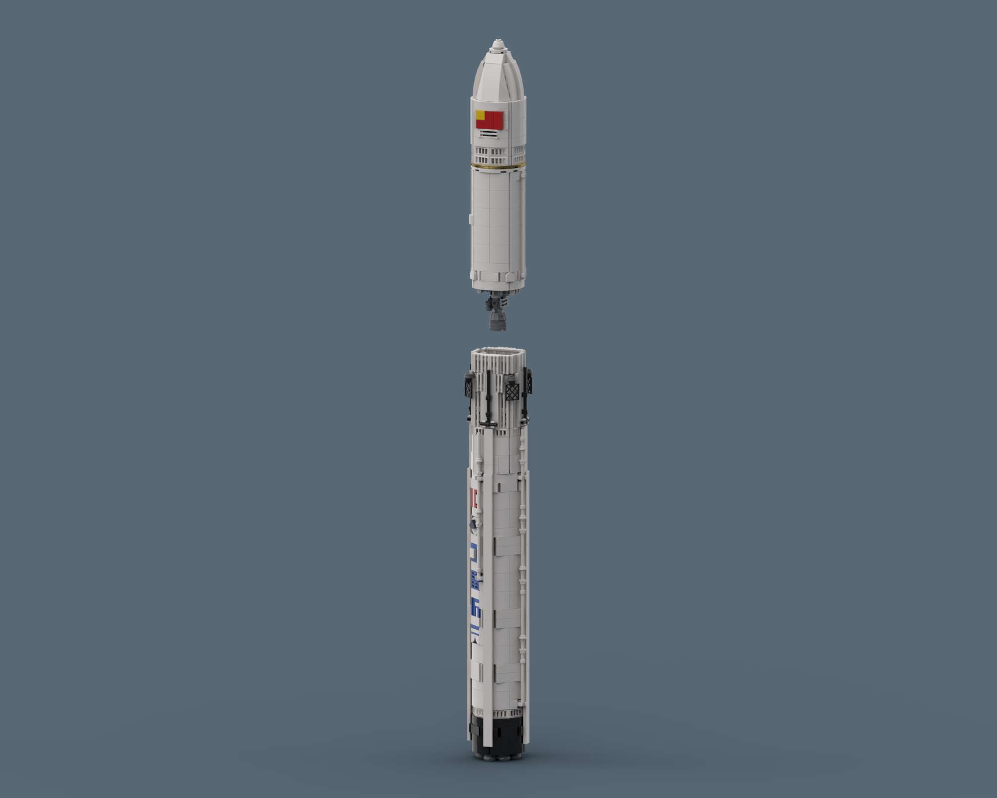 Long March 10B by SkySaac Long March 10B - LEGO rocket Spaceflight MOC built from 1097 Bricks, made by SkySaac