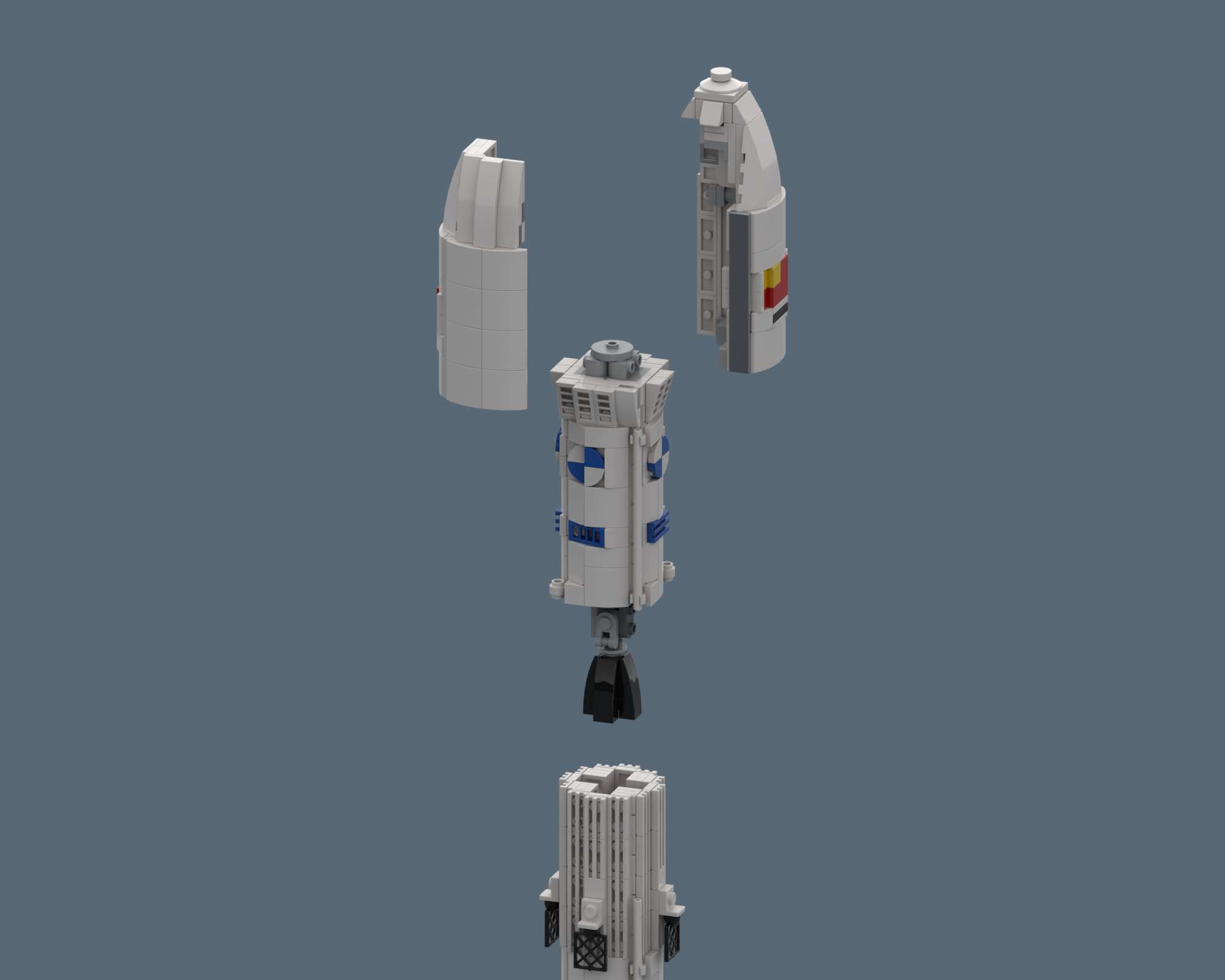 Long March 12B by SkySaac Long March 12B - LEGO rocket Spaceflight MOC built from 1089 Bricks, made by SkySaac