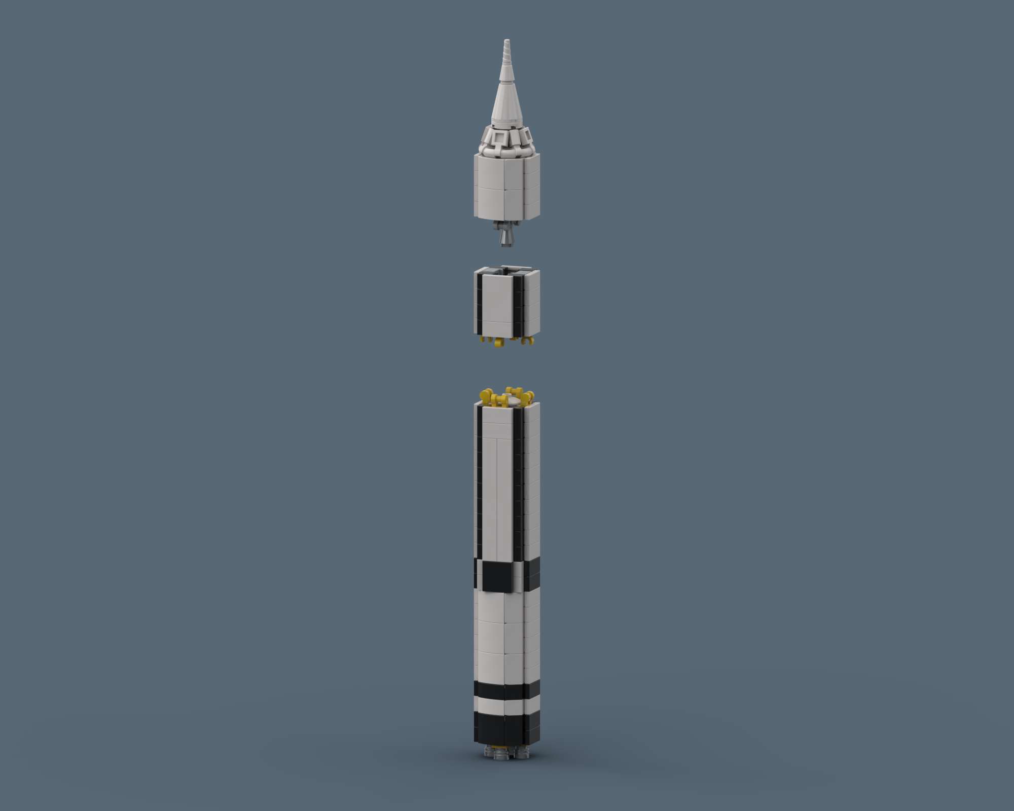 Feng Bao 1 - LEGO rocket Spaceflight MOC built from 290 Bricks, made by SkySaac
