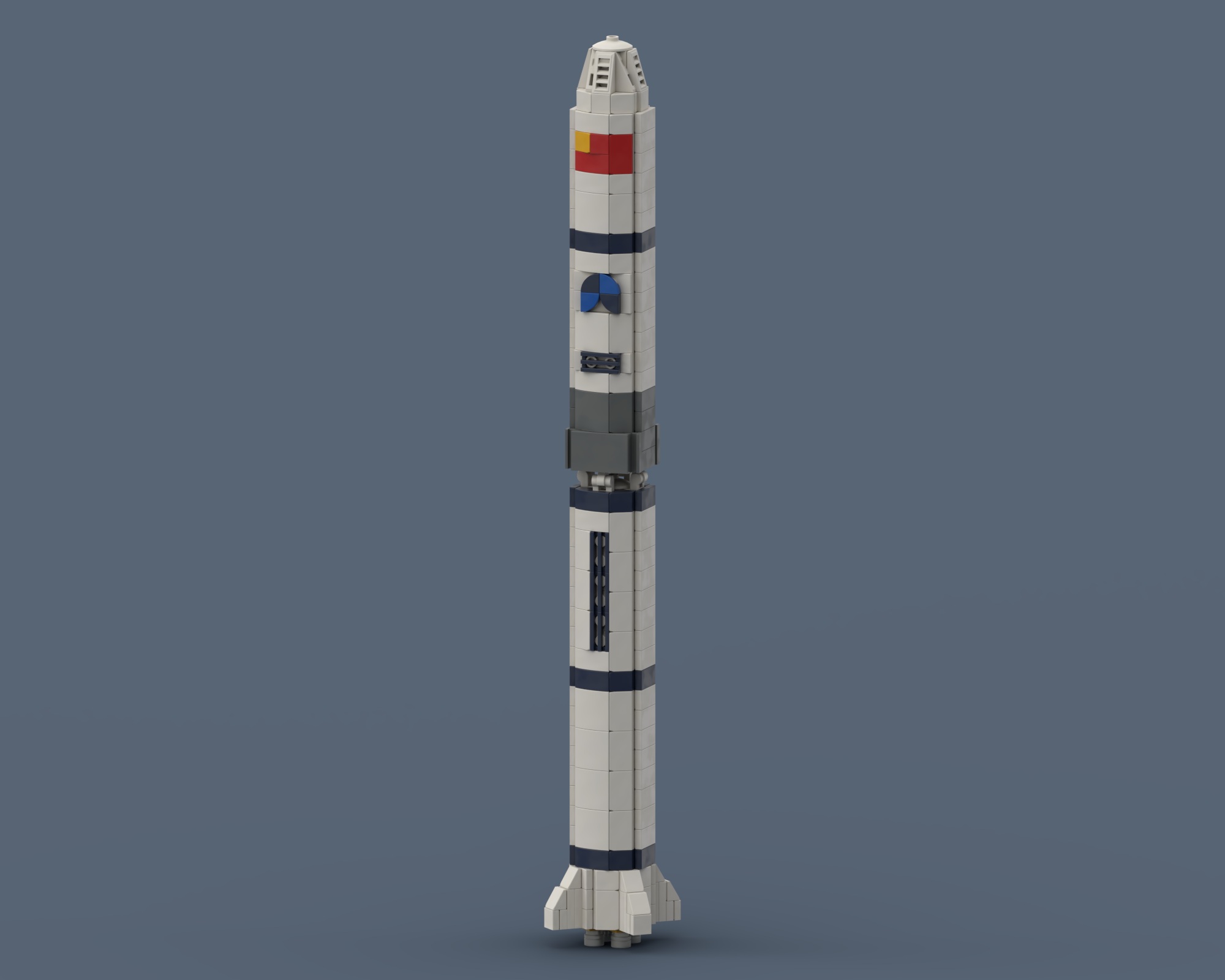 Long March 2C - LEGO rocket Spaceflight MOC built from 430 Bricks, made by SkySaac