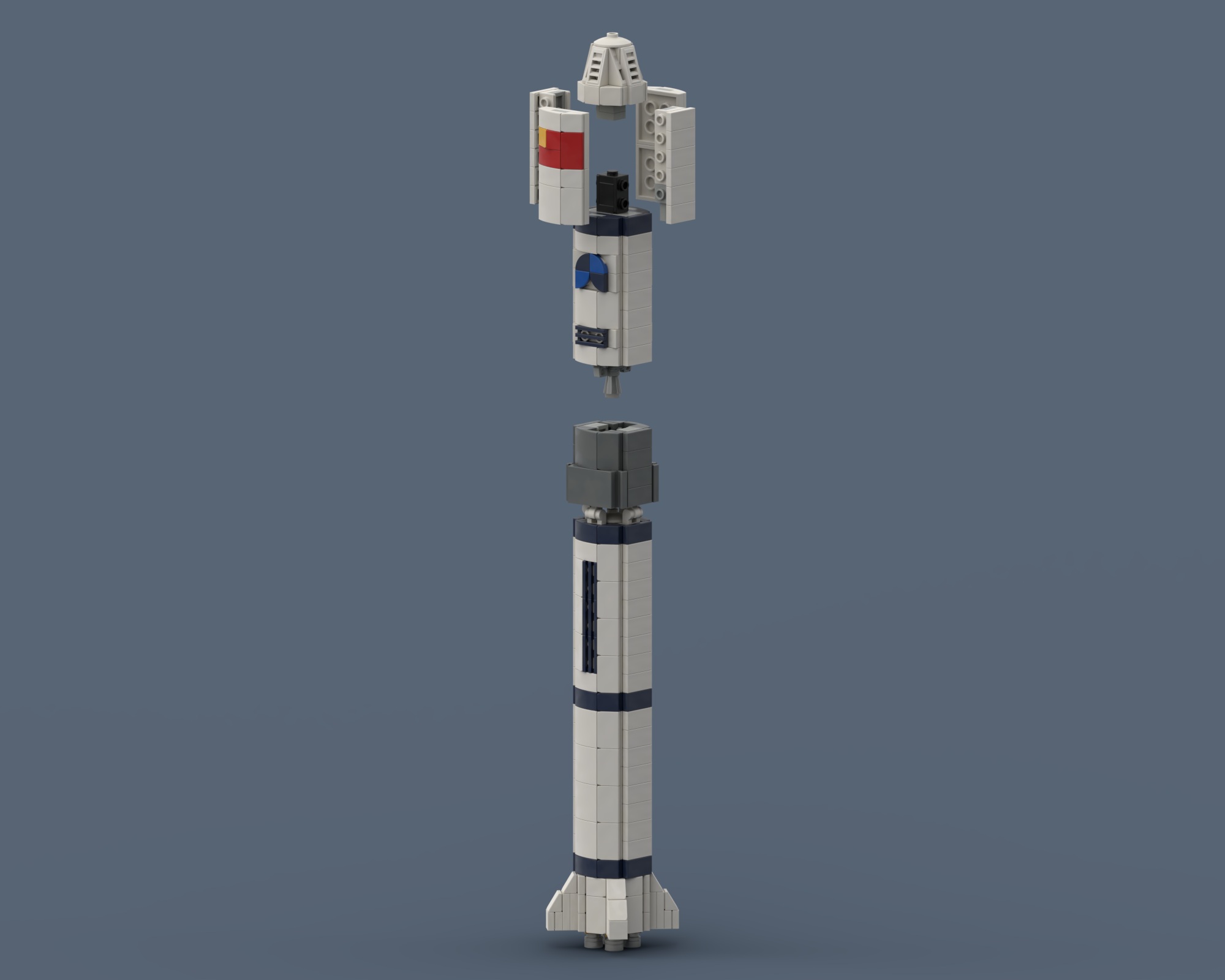 Long March 2C - LEGO rocket Spaceflight MOC built from 430 Bricks, made by SkySaac