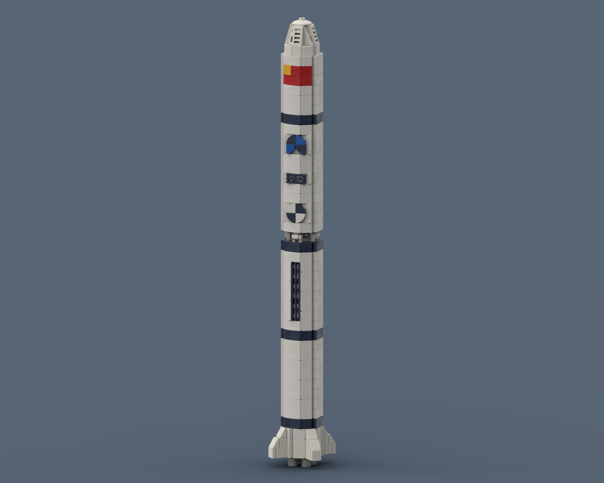 Long March 2C - LEGO rocket Spaceflight MOC built from 438 Bricks, made by SkySaac