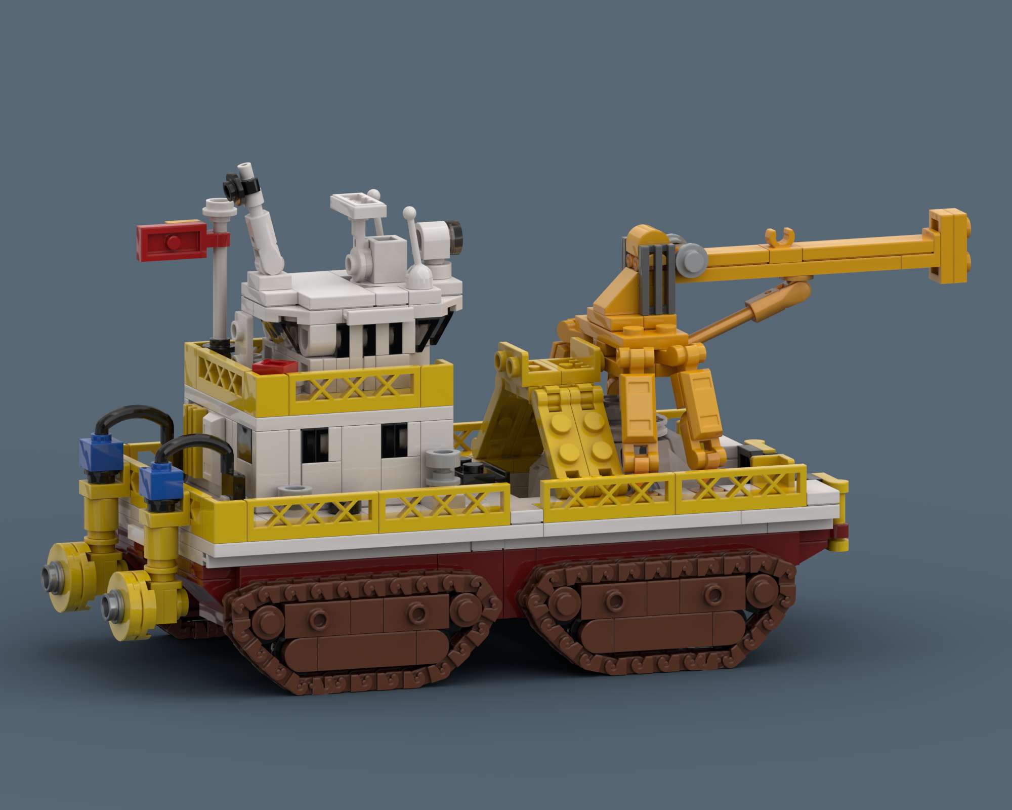 Mengzhou Tracked Recovery Ship - LEGO other Spaceflight MOC built from 636 Bricks, made by SkySaac