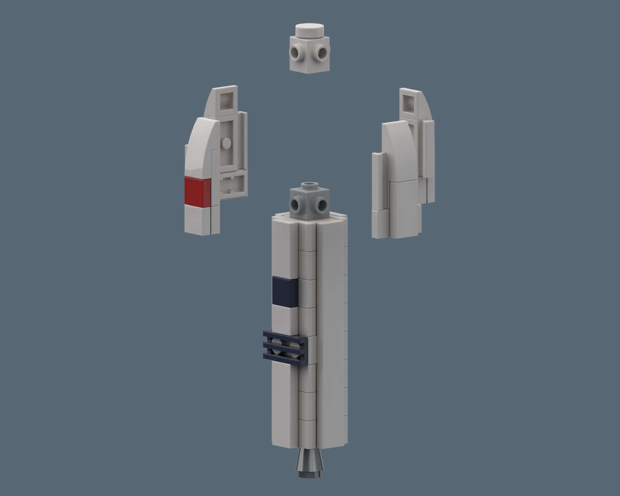 Nebula-1 by SkySaac Nebula-1 - LEGO rocket Spaceflight MOC built from 284 Bricks, made by SkySaac