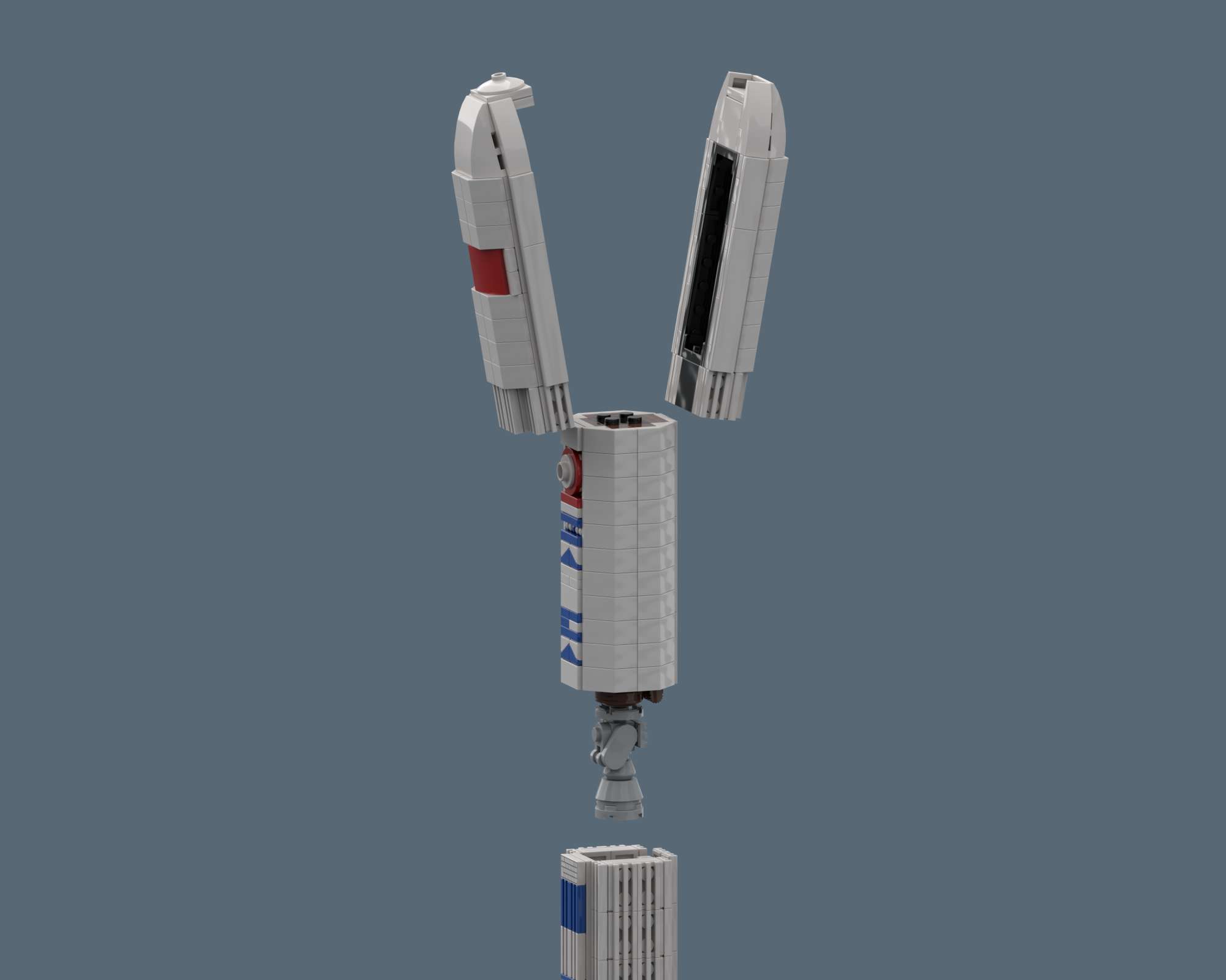 Tianlong-3 - LEGO rocket Spaceflight MOC built from 738 Bricks, made by SkySaac