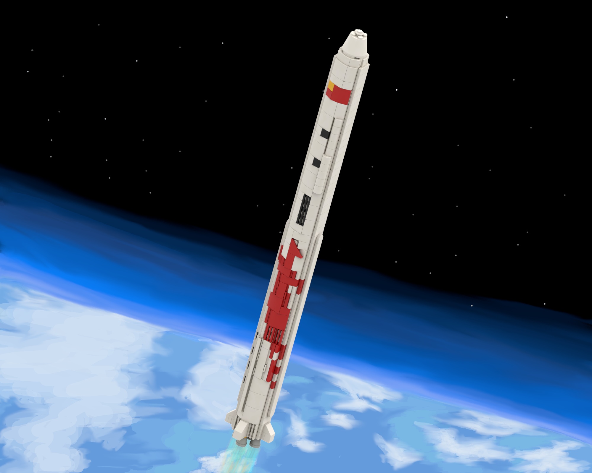 Zhuque-2 Y1 1:110 - FlosRocketBricks