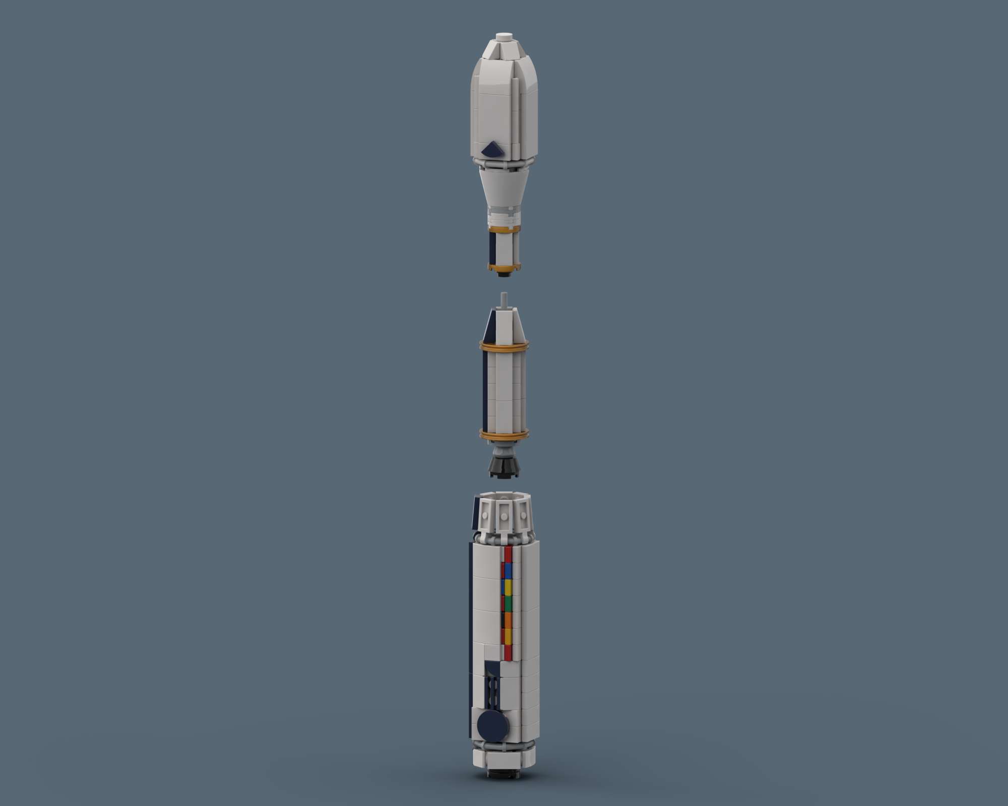 Vega C - LEGO rocket Spaceflight MOC built from 230 Bricks, made by SkySaac