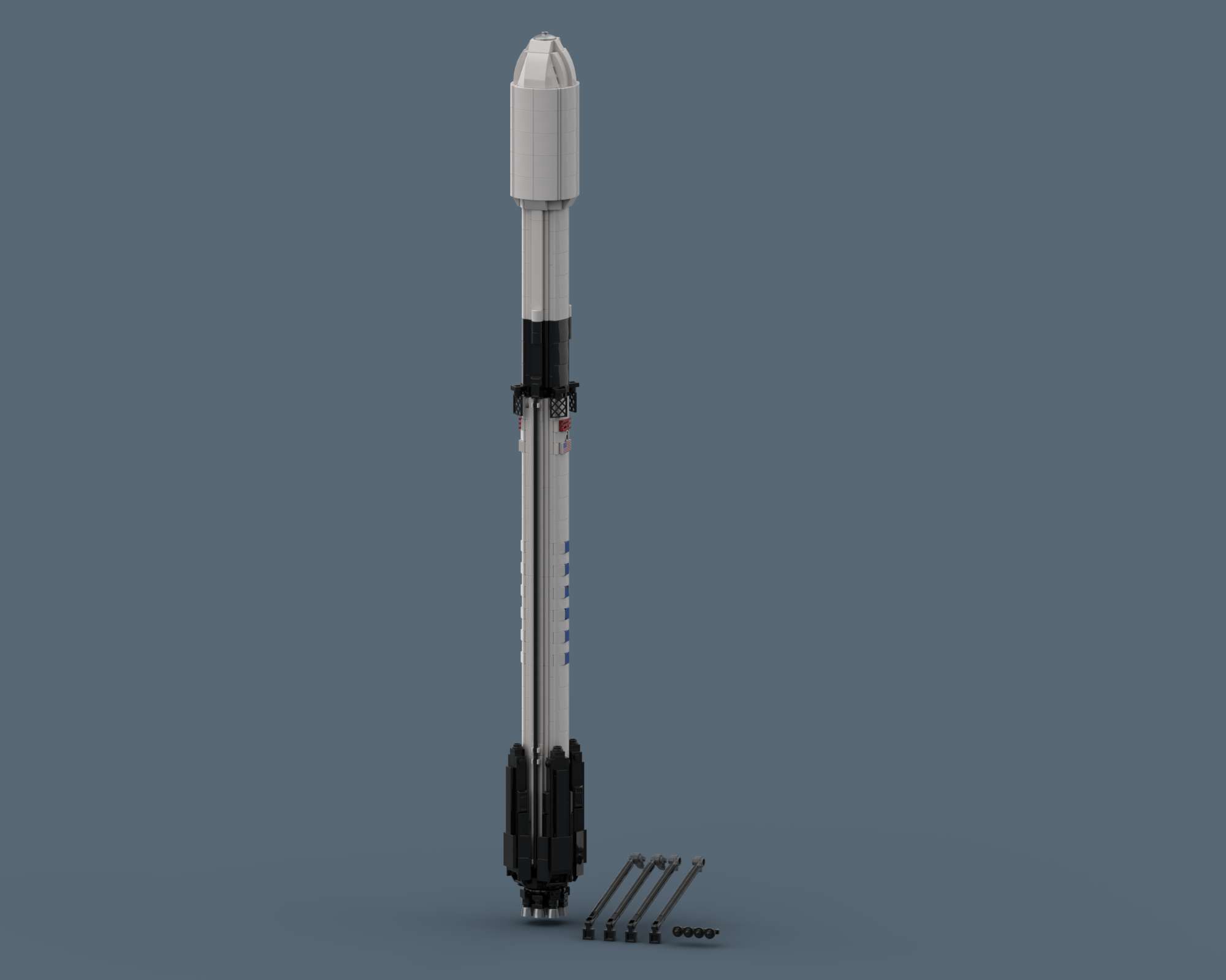 Falcon 9 Block 5 by SkySaac Falcon 9 Block 5 - LEGO rocket Spaceflight MOC built from 903 Bricks, made by SkySaac